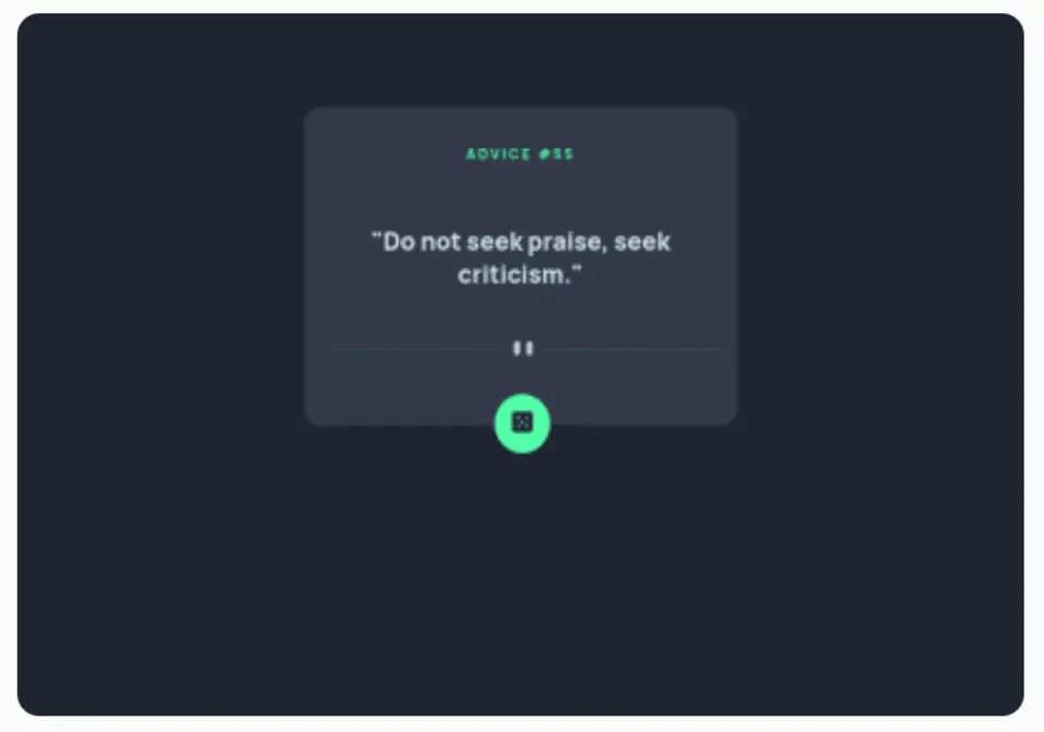 advice generator — screenshot